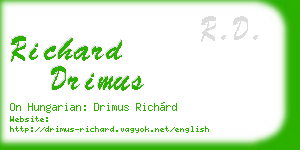 richard drimus business card